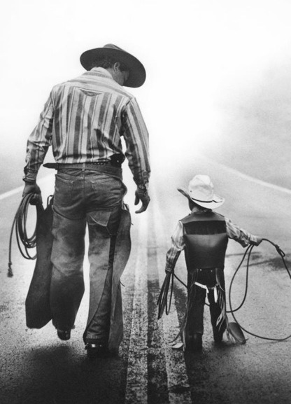 Cowboy und Sohn